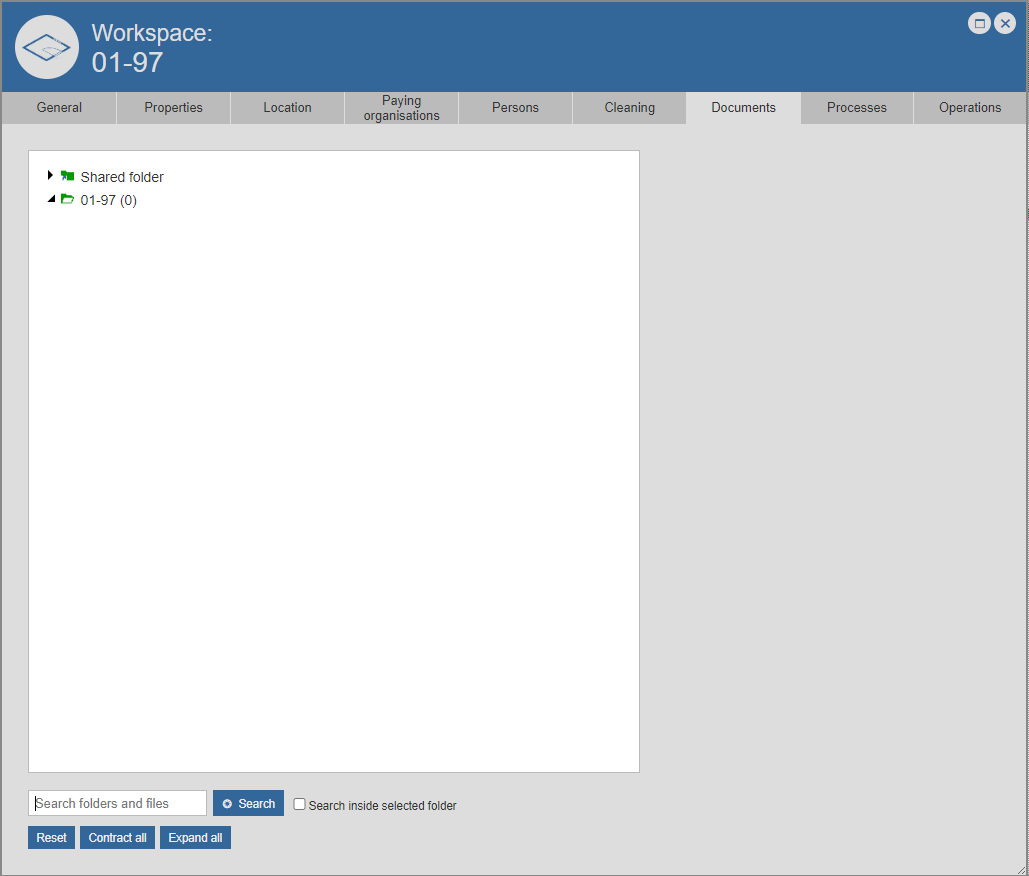 8.5.3. Access the document manager at workspace level