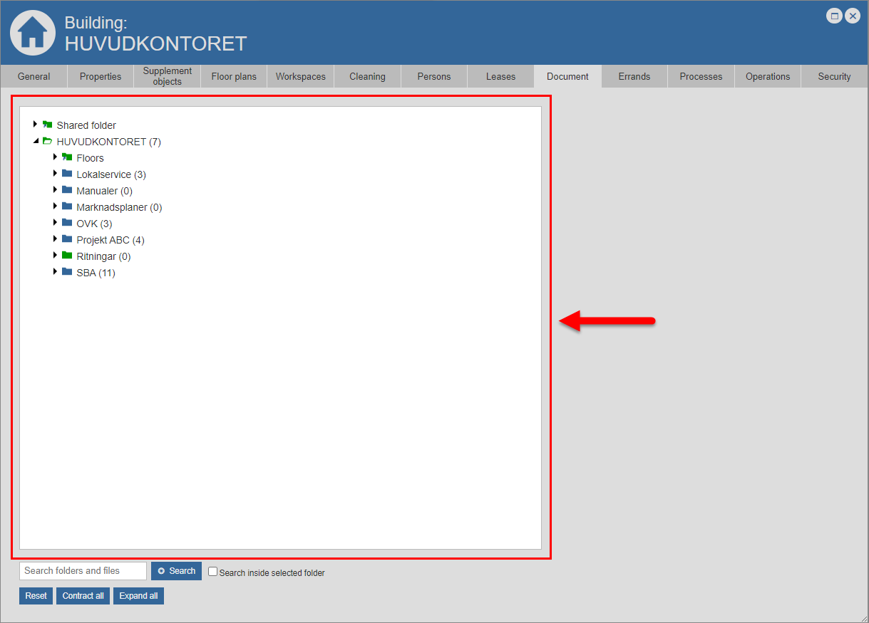 Tree For Rename 9.5. Rename a folder available in the document tree